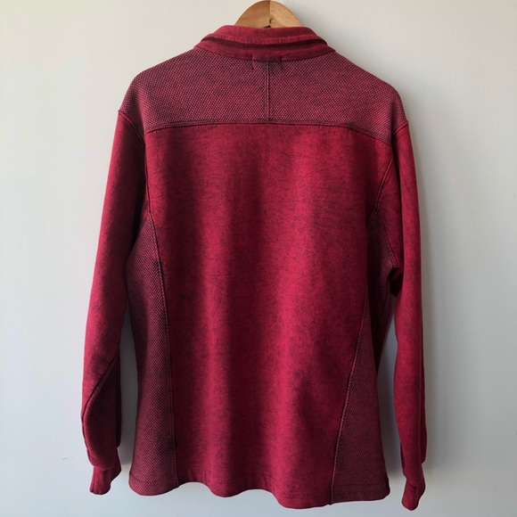 English Bay Vintage Burgundy 1/4 Zip Zip Sweater - Picture 4 of 4